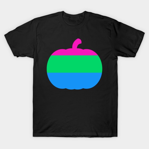 Halloween Pumpkin LGBT Flag Polysexual T-Shirt by aaallsmiles